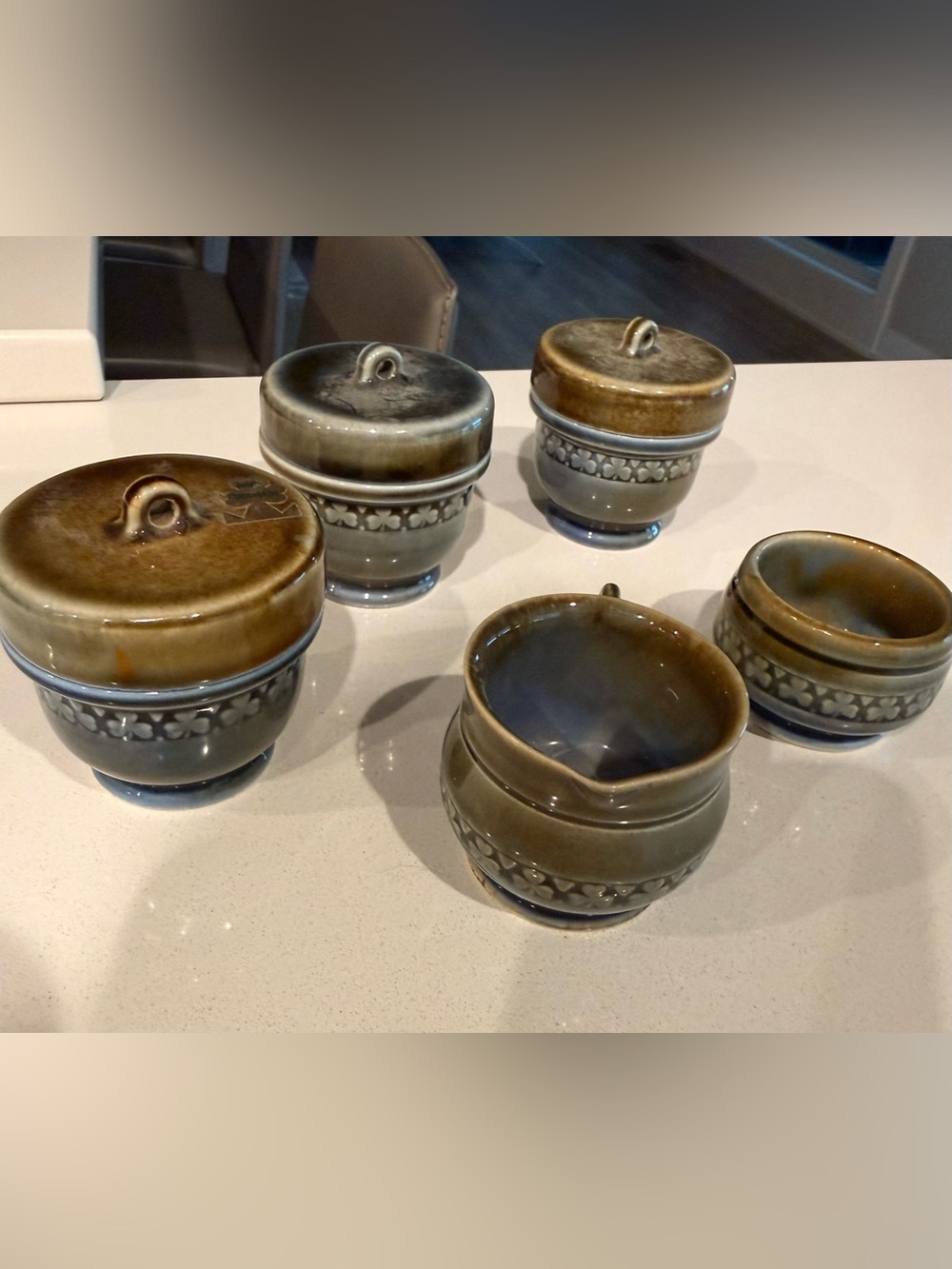 Vintage Wade Handcrafted Irish Porcelain Five Piece Set
